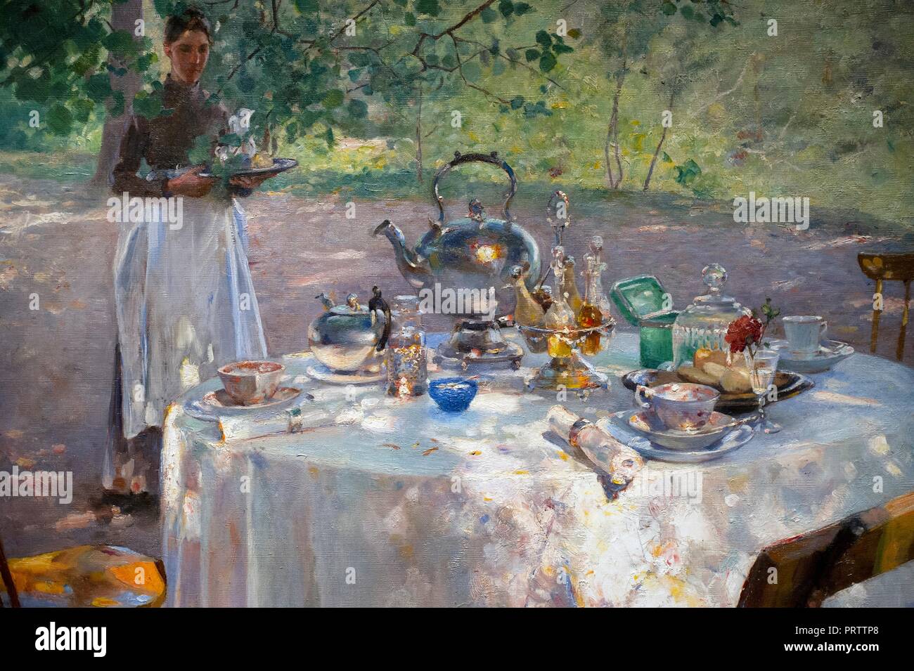 Hanna Pauli (1864-1940). Peintre suédois. Breakfast-Time, 1887. Musée national. Stockholm. La Suède. Banque D'Images