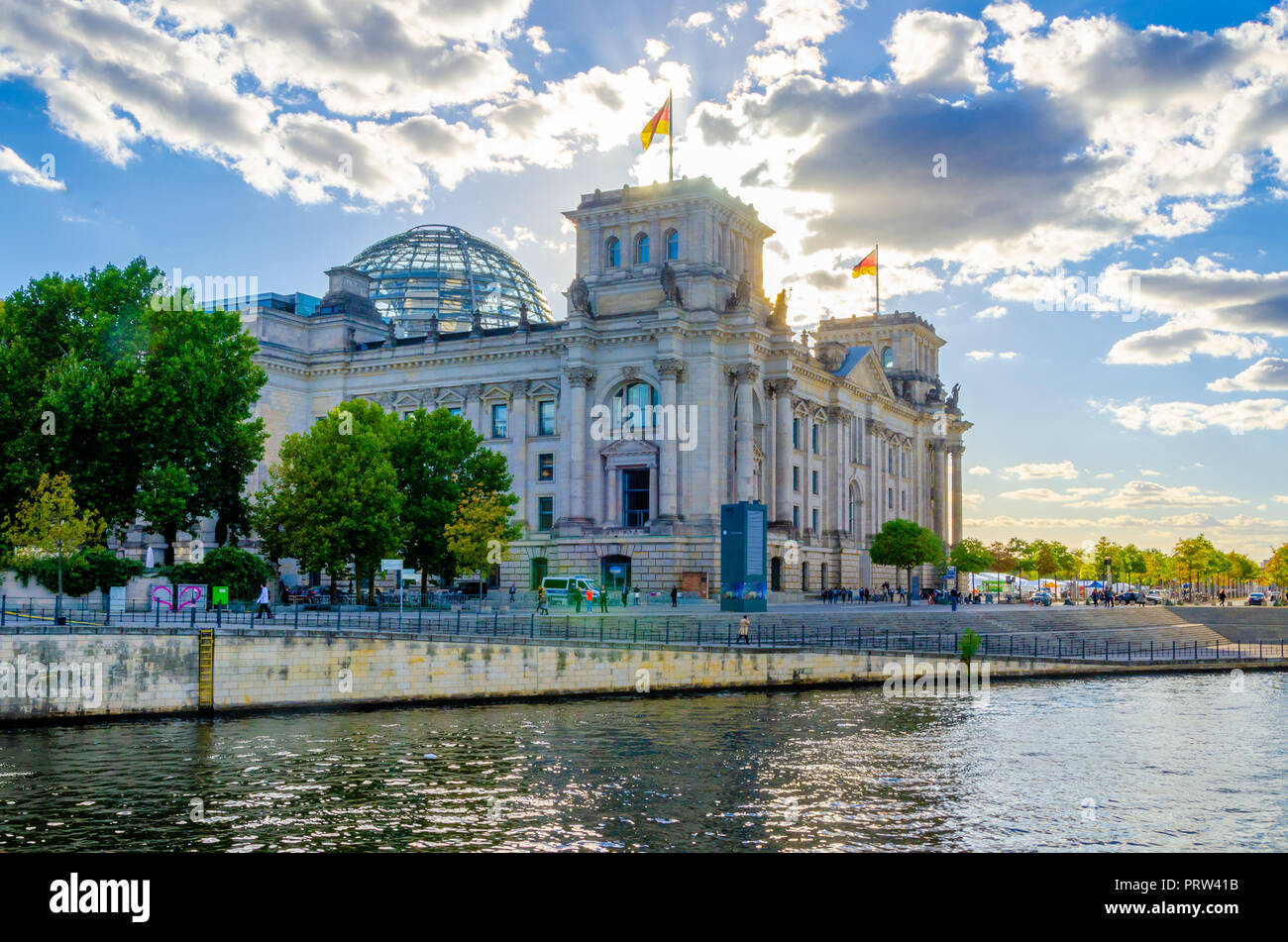 Scène d'automne du Reichstag de Berlin Banque D'Images