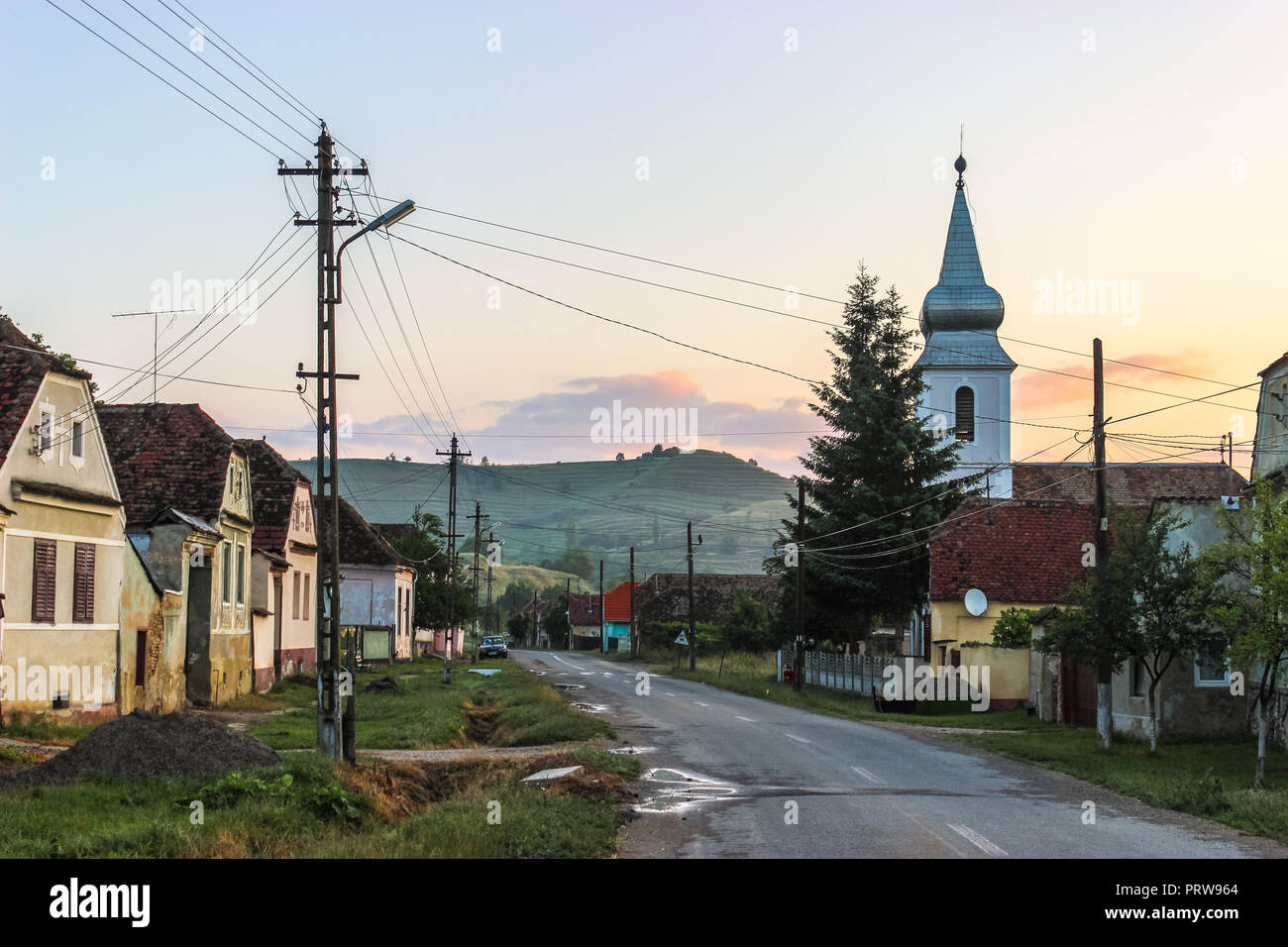 Si Rue de la Roumanie, de la Transylvanie Richis Banque D'Images