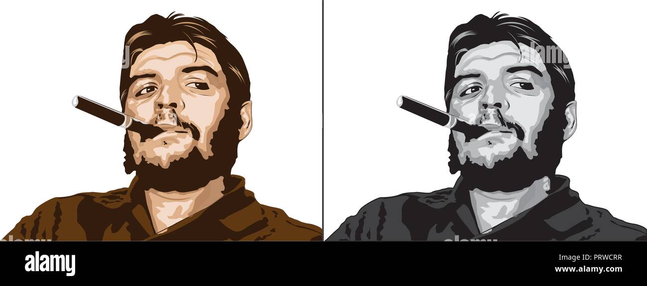 Ernesto Che Guevara   une figure importante de la Révolution cubaine Illustration de Vecteur