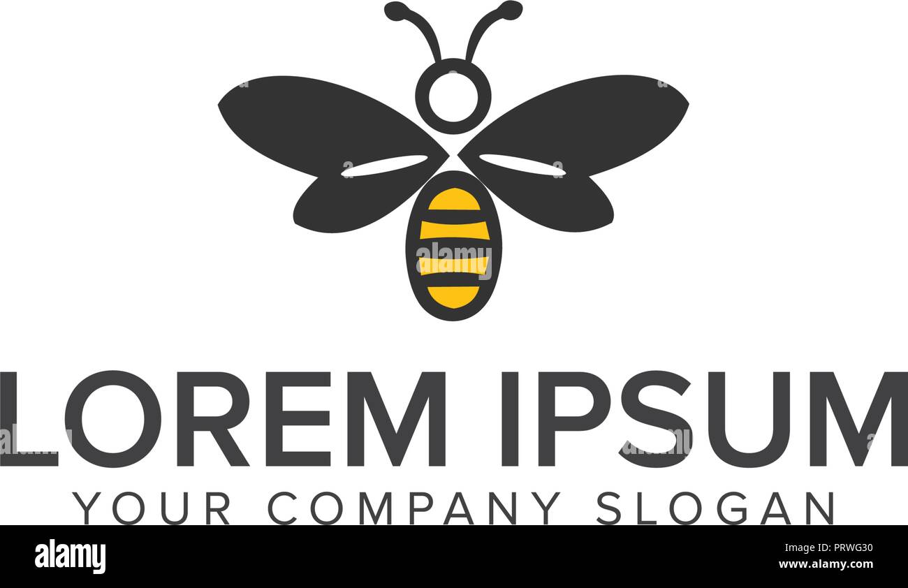 Conception de Logo modèle vecteur d'abeilles Illustration de Vecteur