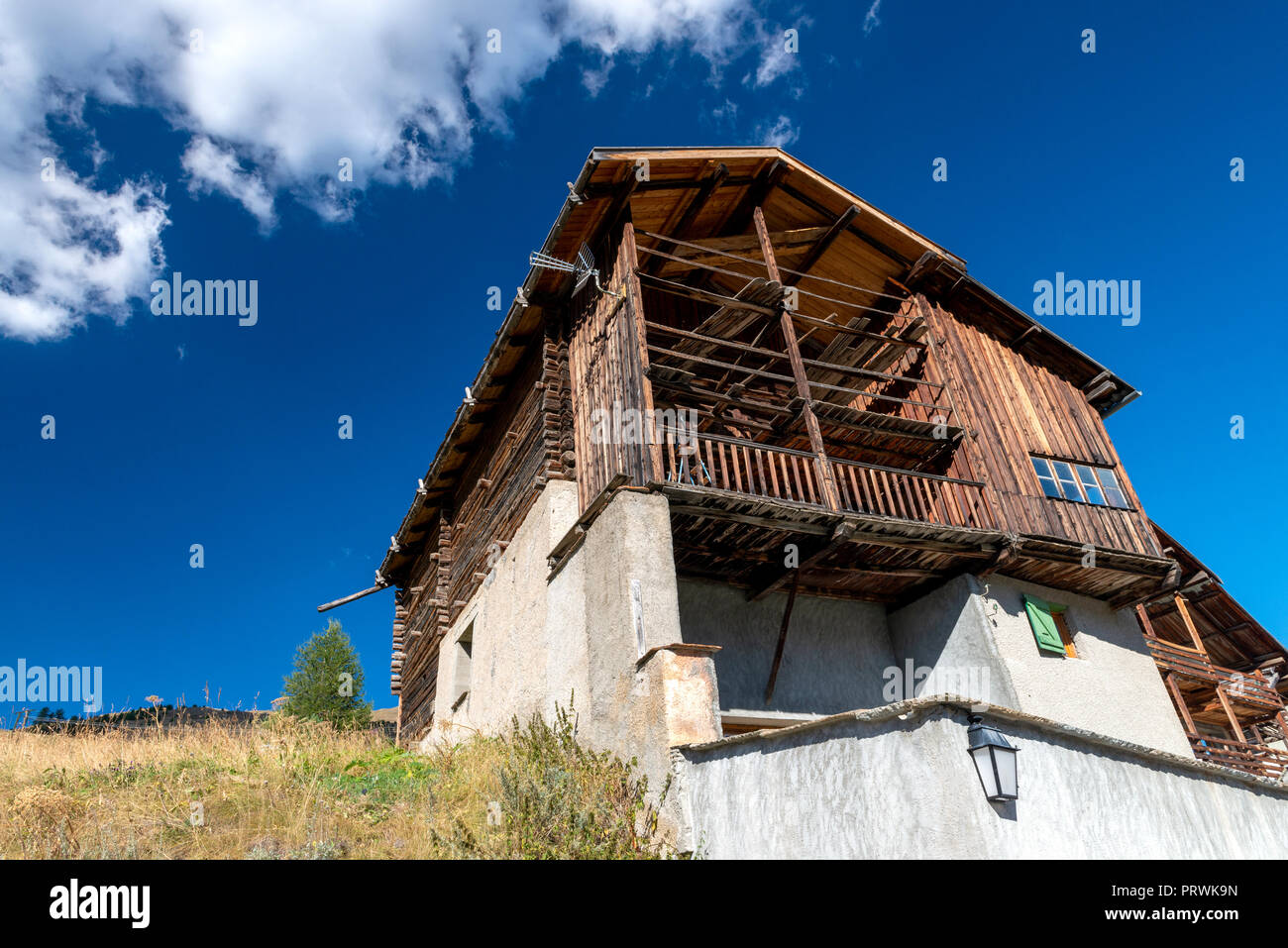 Saint-Véran, Hautes Alpes, France, 09/2016 Le village de Saint Véran, le plus haut de France, sur la liste des plus beaux villages de France. Banque D'Images