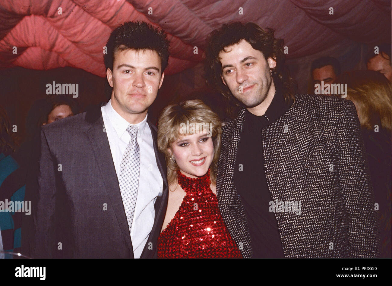 London.UK. Modèle : bibliothèque/Singer Samantha Fox (né en 1966) et Kit Miller. Fin des années 80, partie avec Paul Young et Bob Geldof. Credit : CMT / MediaPunch Banque D'Images