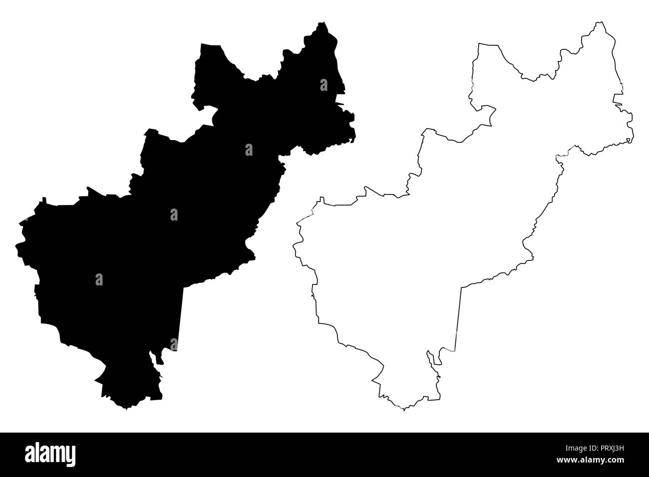 États-unis du Mexique (Queretaro, Mexique, République fédérale) map vector illustration, croquis Gribouillage à l'État libre et souverain de Querétaro (Querétaro Illustration de Vecteur