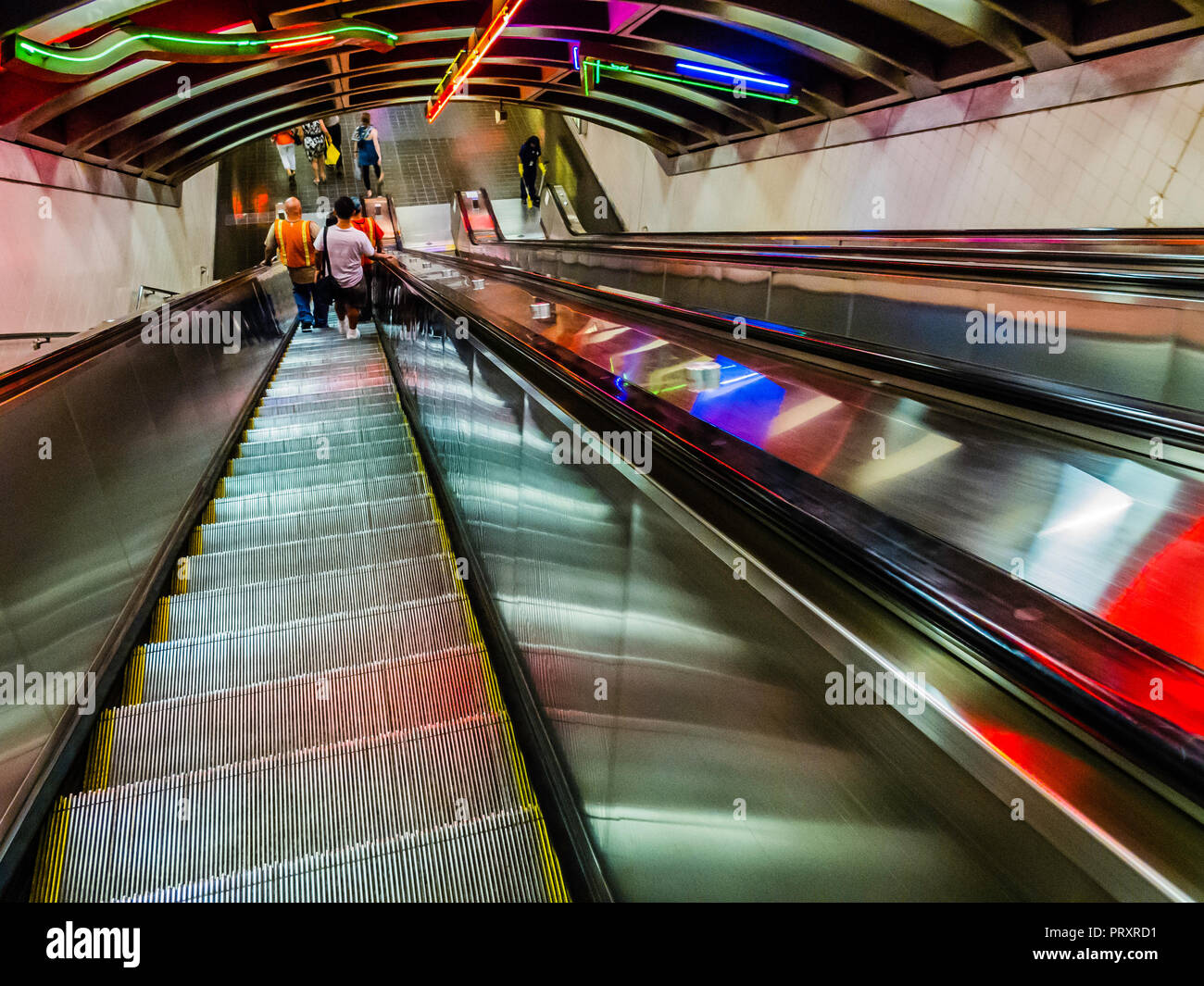 La gare de chemin d'indexation   Exchange Place Jersey City, New Jersey, USA Banque D'Images