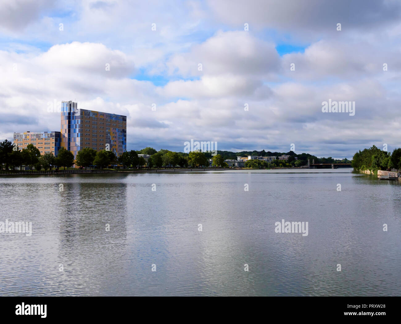 La rivière Genesee à sud, Rochester, New York Banque D'Images