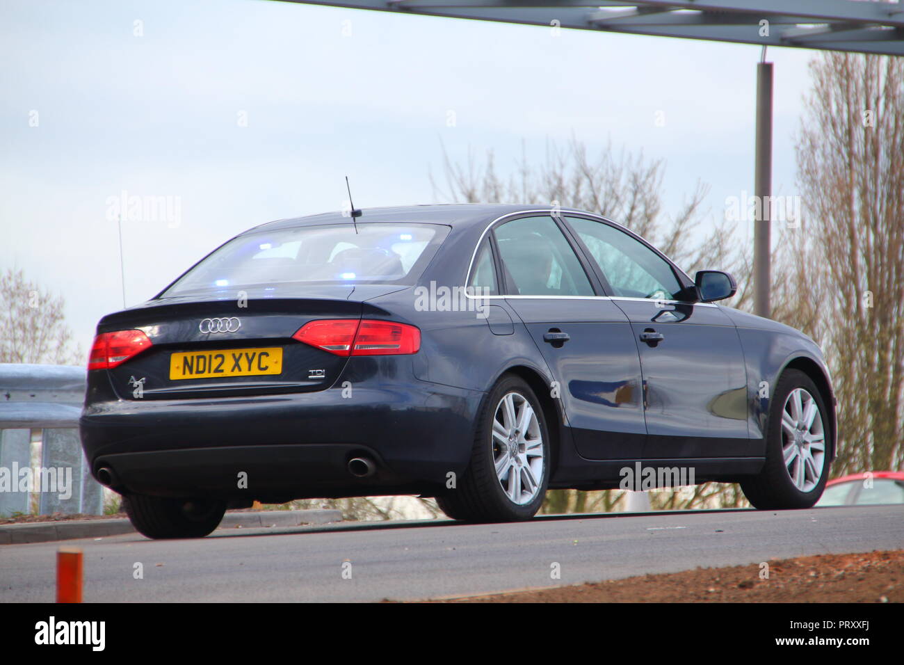 Audi A3 sans voiture de police de West Midland autoroute centrale Groupe de police à Perry Barry Banque D'Images