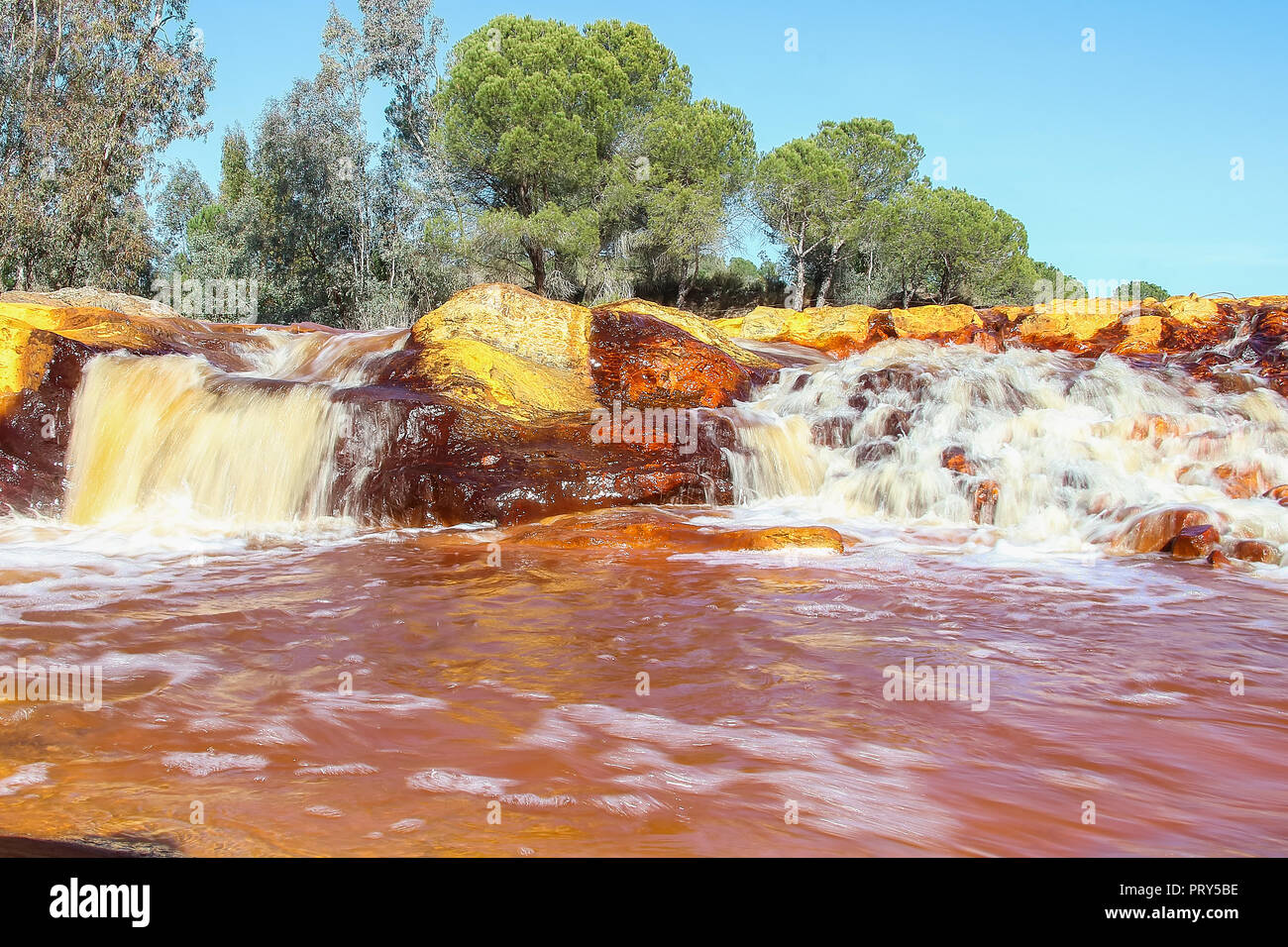 Cascade de la rivière Rouge, "Rio Tinto" Banque D'Images