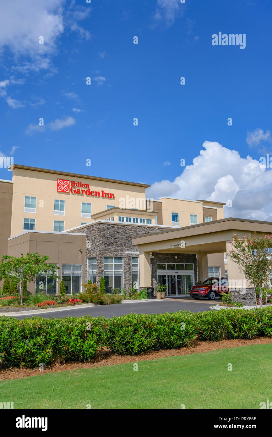 Hilton Garden Inn Hôtel ou motel/entrée extérieure à Montgomery, en Alabama, USA. Banque D'Images