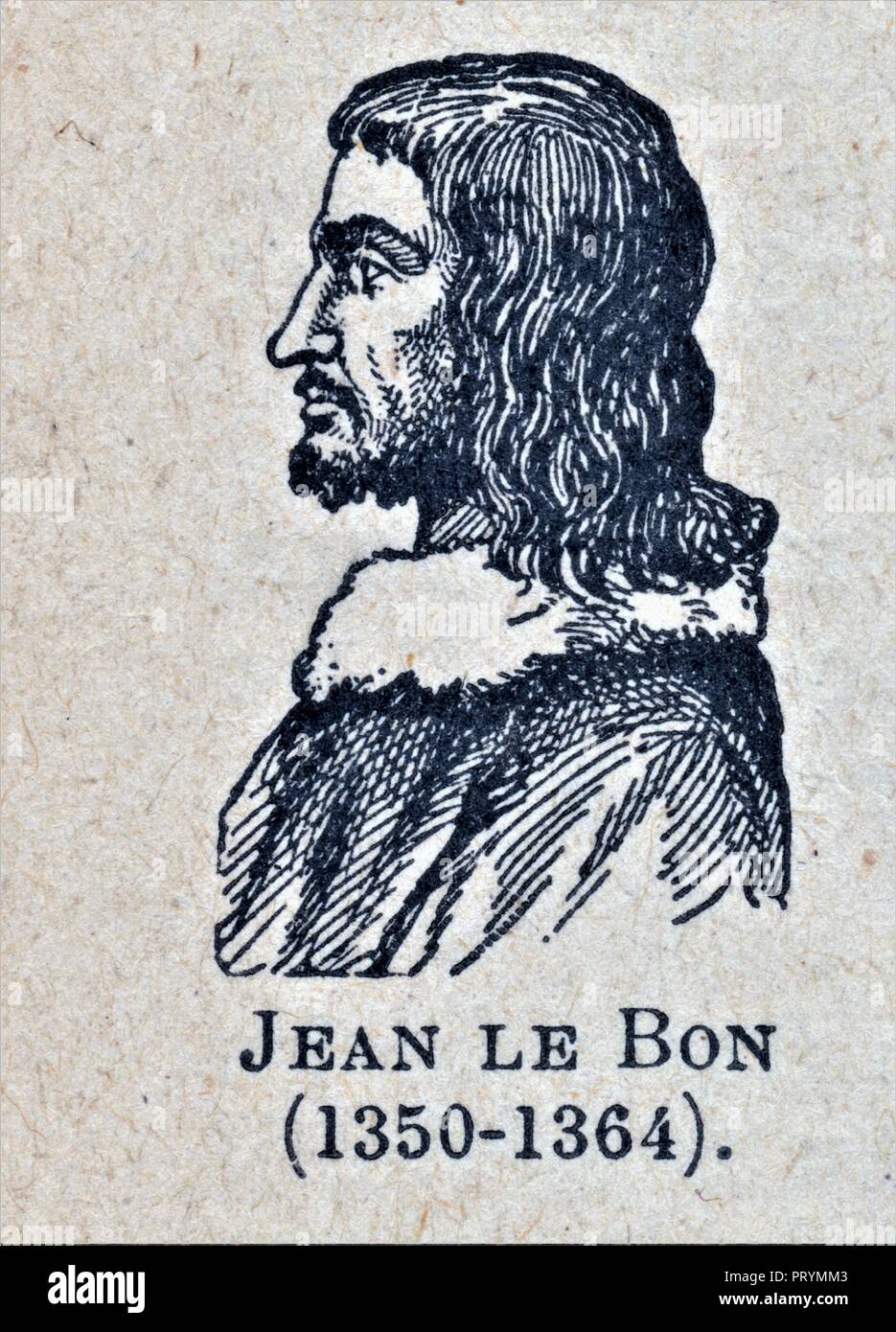 JEAN LE BON. Roi de France Banque D'Images