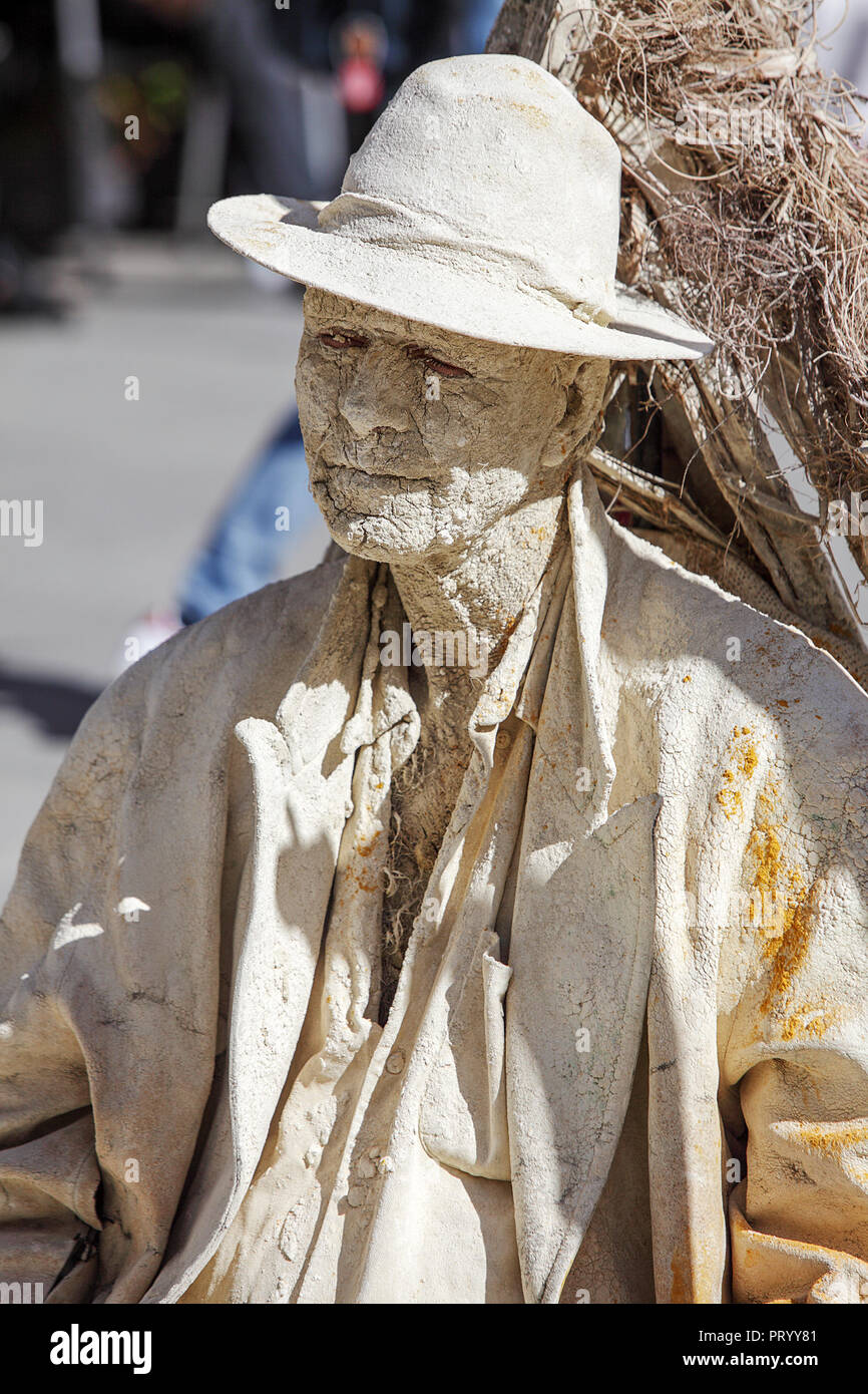 Le Sandmann/Sandman, vue ici tout en effectuant de la Marienplatz à Munich. L'un des meilleurs artistes de rue/interprètes que j'ai jamais vu. Banque D'Images