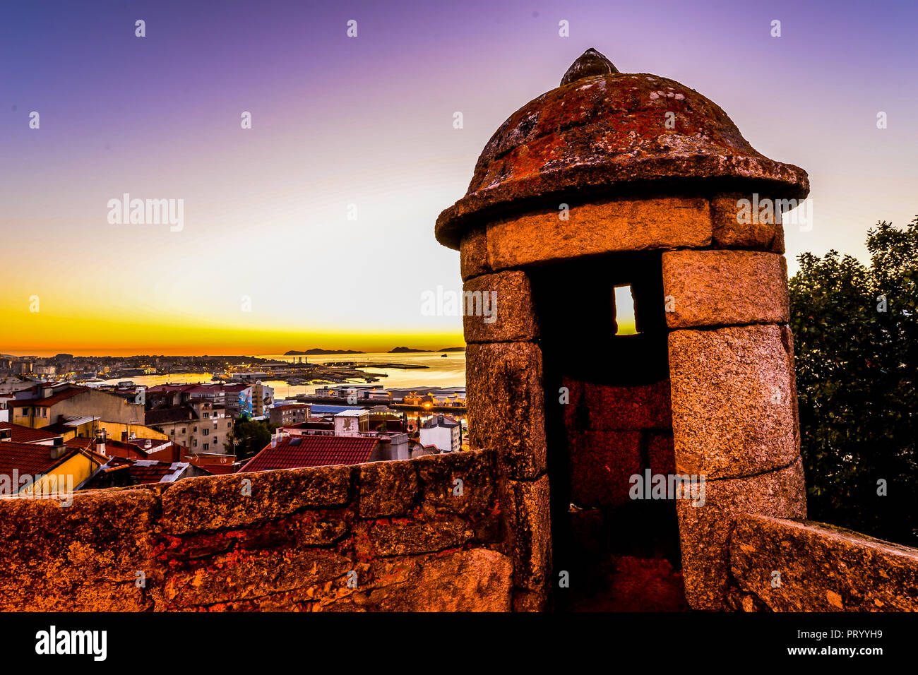 Vues de la Castro à Vigo - Espagne Banque D'Images