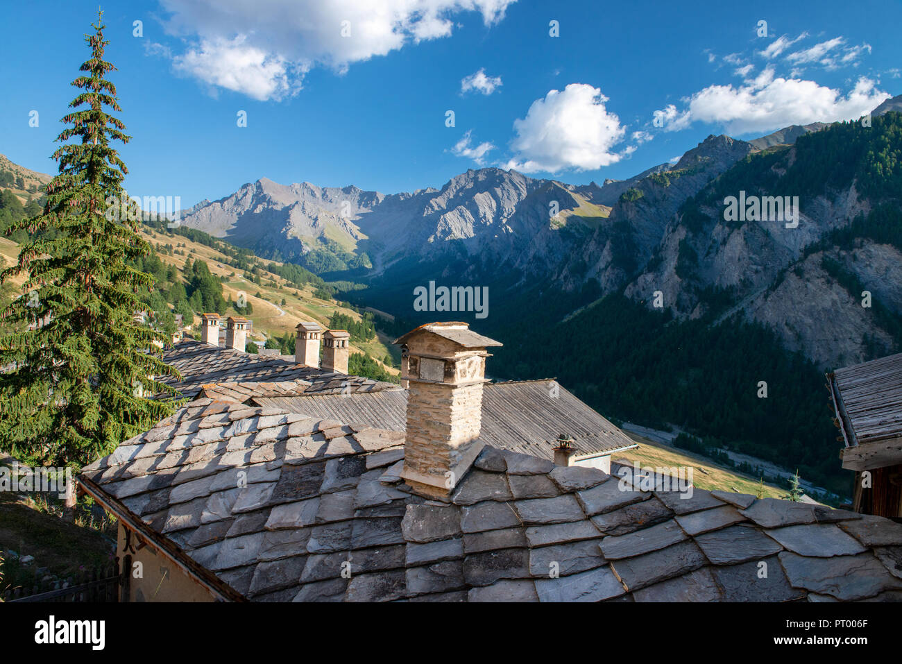 Saint-Véran, Hautes Alpes, France, 09/2016 Le village de Saint Véran, le plus haut de France, sur la liste des plus beaux villages de France. Banque D'Images