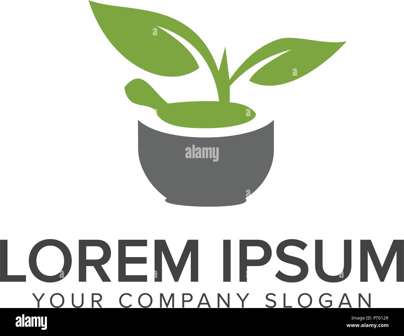 Nature vert logo médical pharmacie modèle concept design. Illustration de Vecteur