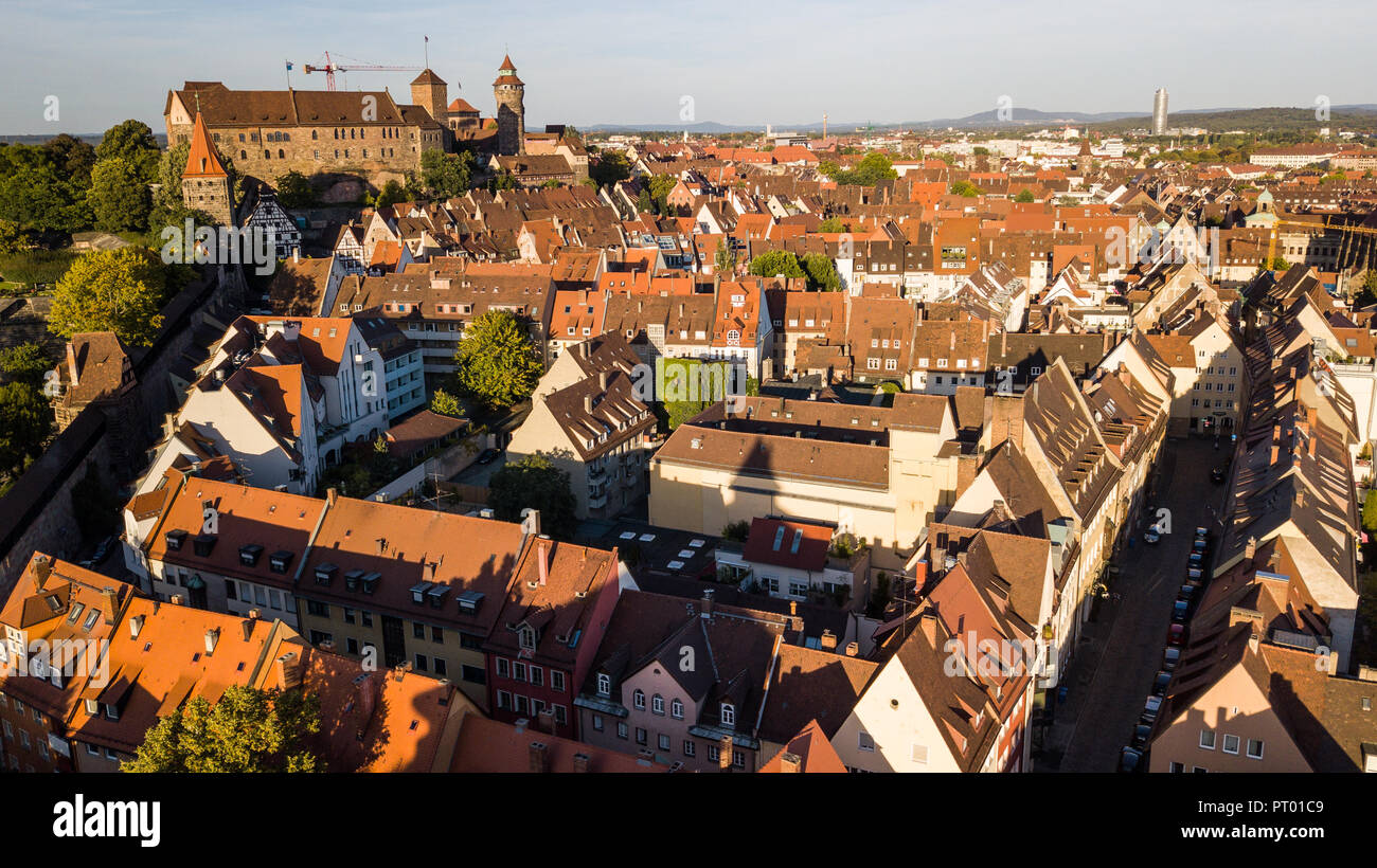 Château impérial de Nuremberg, Nuremberg Kaiserburg, Nuremberg, Allemagne Banque D'Images