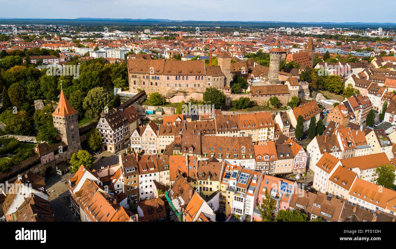 Château impérial de Nuremberg, Nuremberg Kaiserburg, Nuremberg, Allemagne Banque D'Images