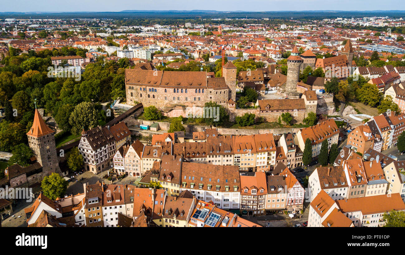 Château impérial de Nuremberg, Nuremberg Kaiserburg, Nuremberg, Allemagne Banque D'Images