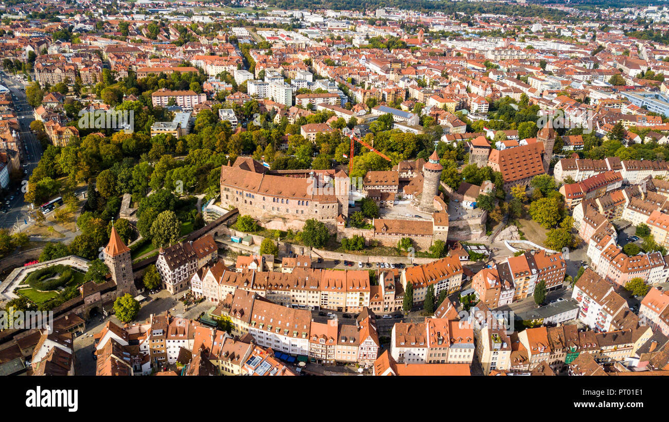 Château impérial de Nuremberg, Nuremberg Kaiserburg, Nuremberg, Allemagne Banque D'Images