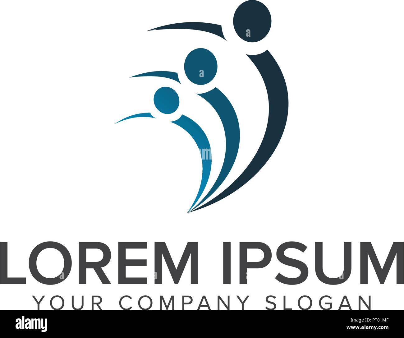 Les gens. logo design logo soins famille modèle concept Illustration de Vecteur