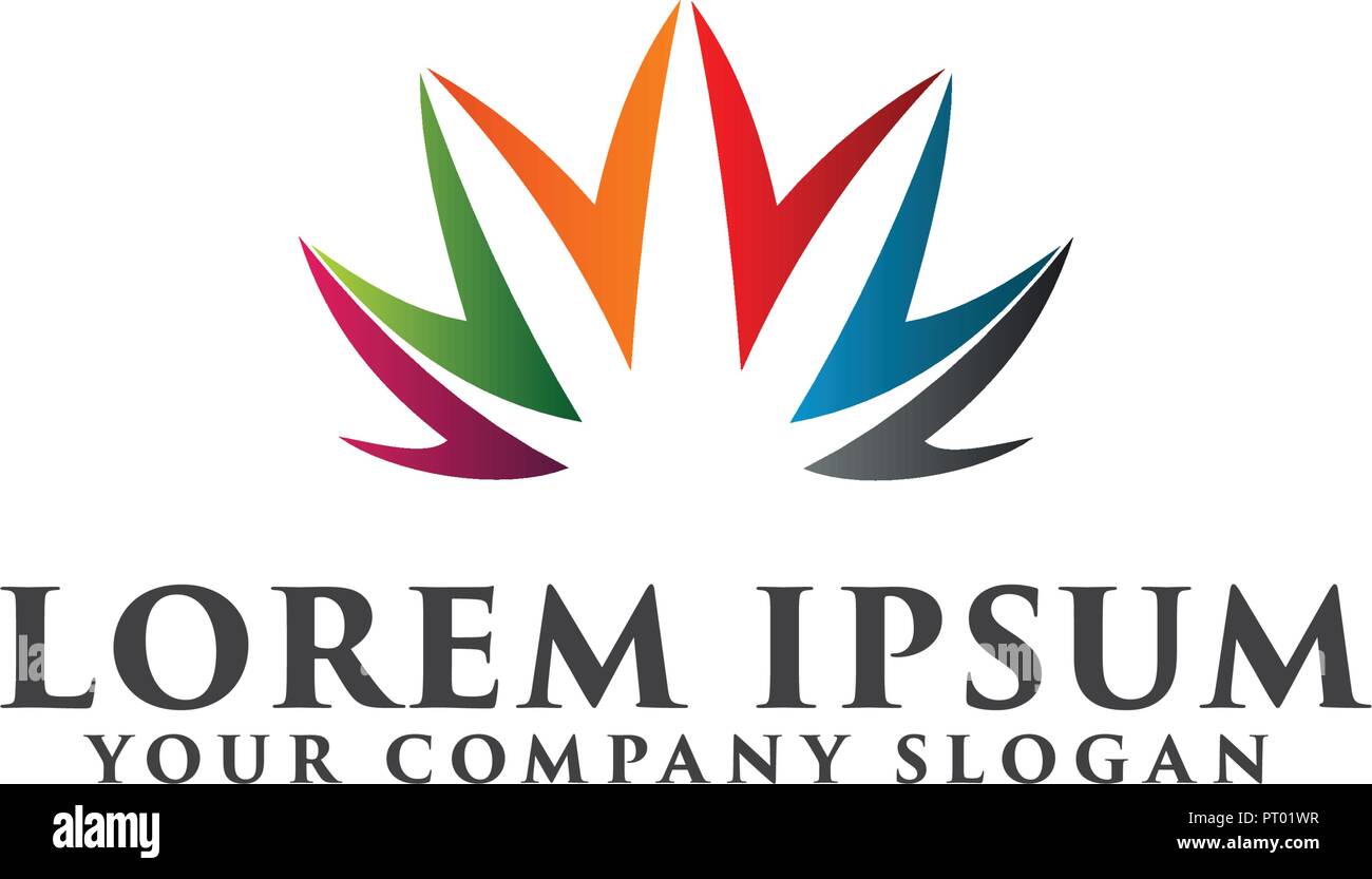 Les gens se soucient logo design concept Illustration de Vecteur