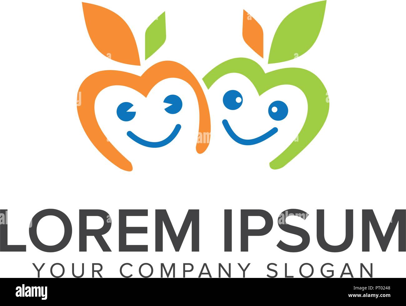 Dents sourire. logo enfant soin dentaire concept design de logo template Illustration de Vecteur