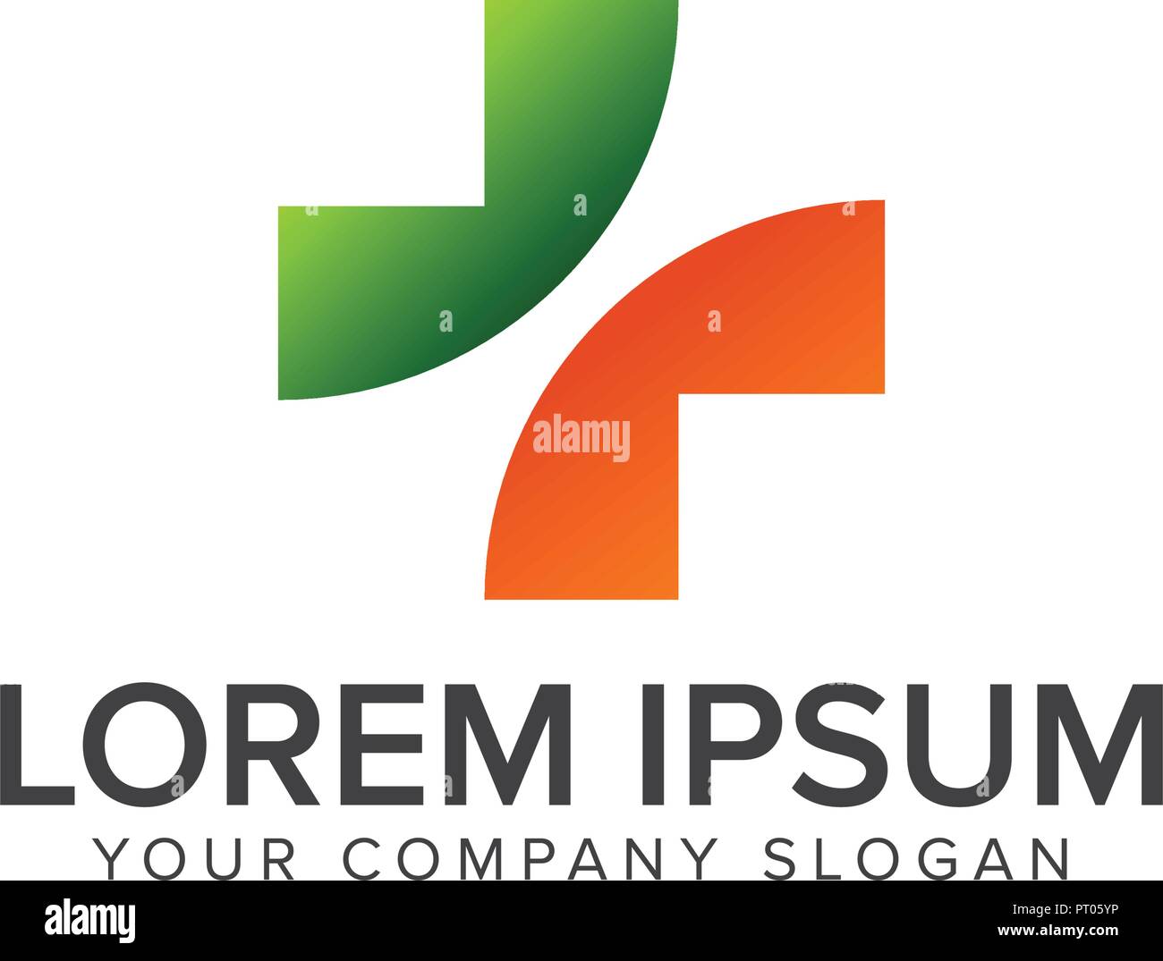 Logo croix médicale modèle concept design Illustration de Vecteur