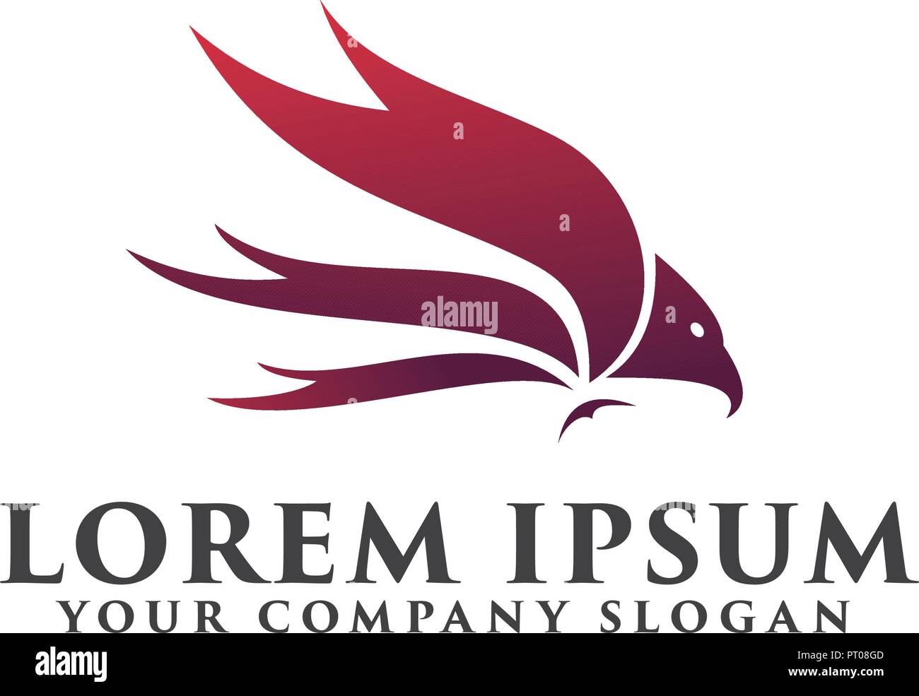 Oiseau de luxe concept design de logo template Illustration de Vecteur