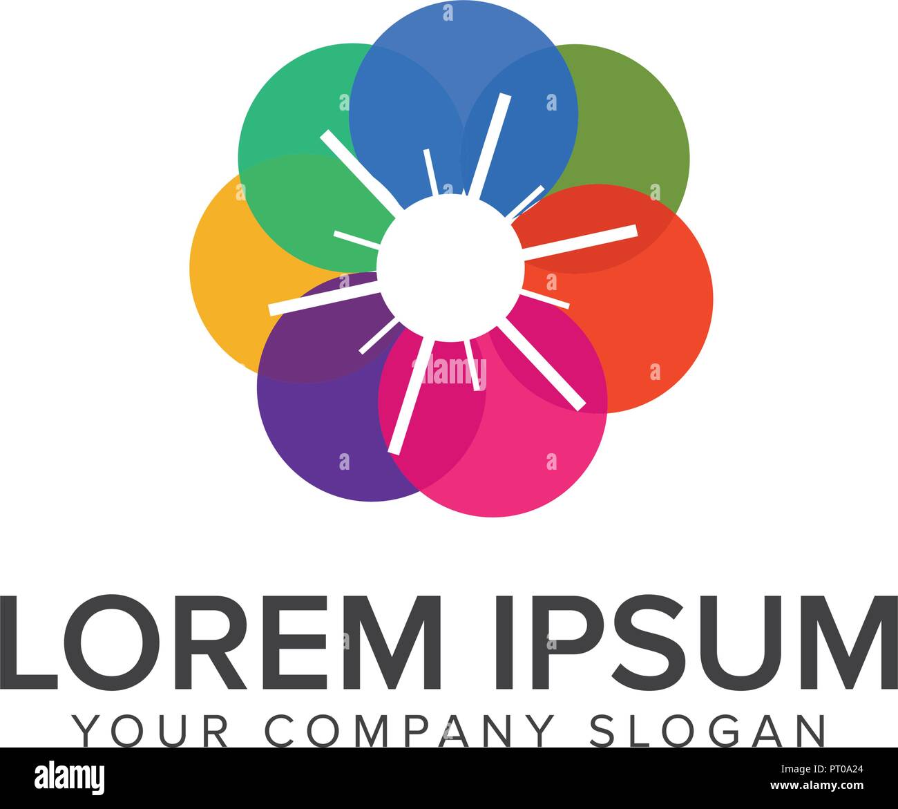 Media concept abstrait logo design template Illustration de Vecteur