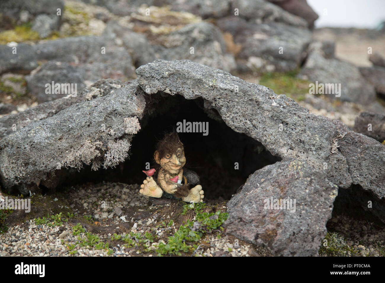 Dans la grotte de lave de troll à Snæfellsjökull Banque D'Images