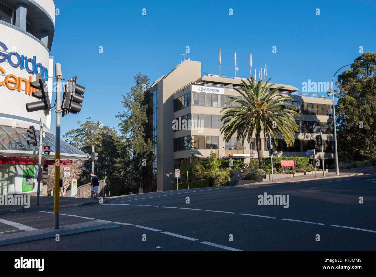 Sept 2018 : le bâtiment à Allergan 810 Pacific Highway, Gordon , le point d'être démoli et remplacé par des appartements et un supermarché construit par Aldi Banque D'Images