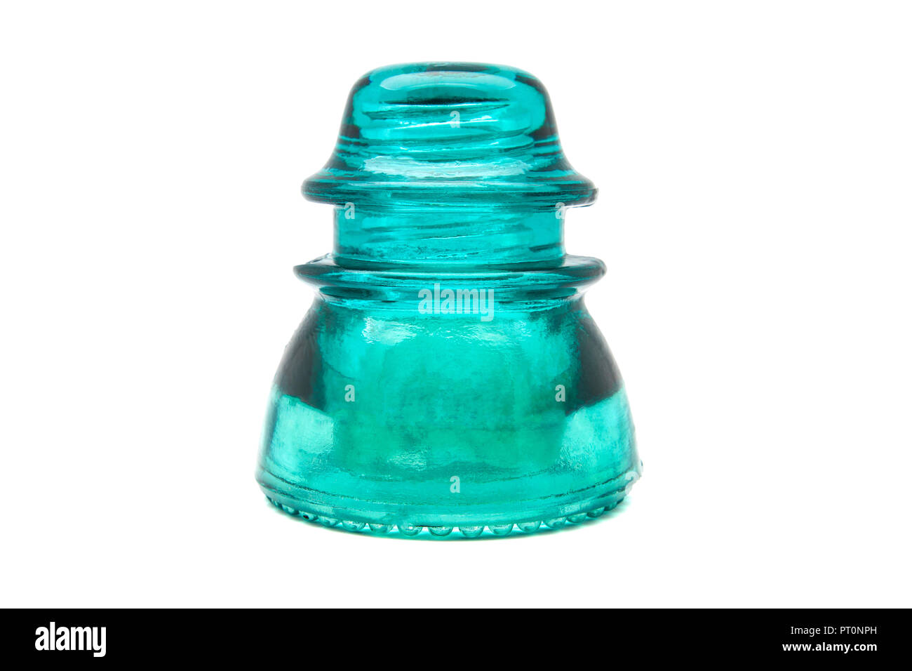 Isolant électrique pour le télégraphe et téléphone Banque D'Images