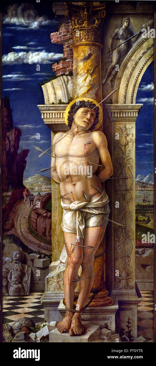 Saint Sébastien,1460 par Andrea Mantegna, 1431-1506, l'Italie, l'italien, Banque D'Images