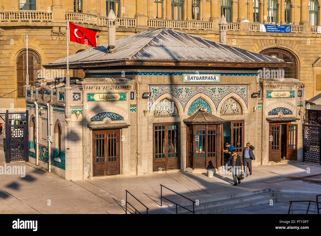 Le port ferry de ottoman vieux, Haydarpasa, Istanbul, Turquie. Banque D'Images
