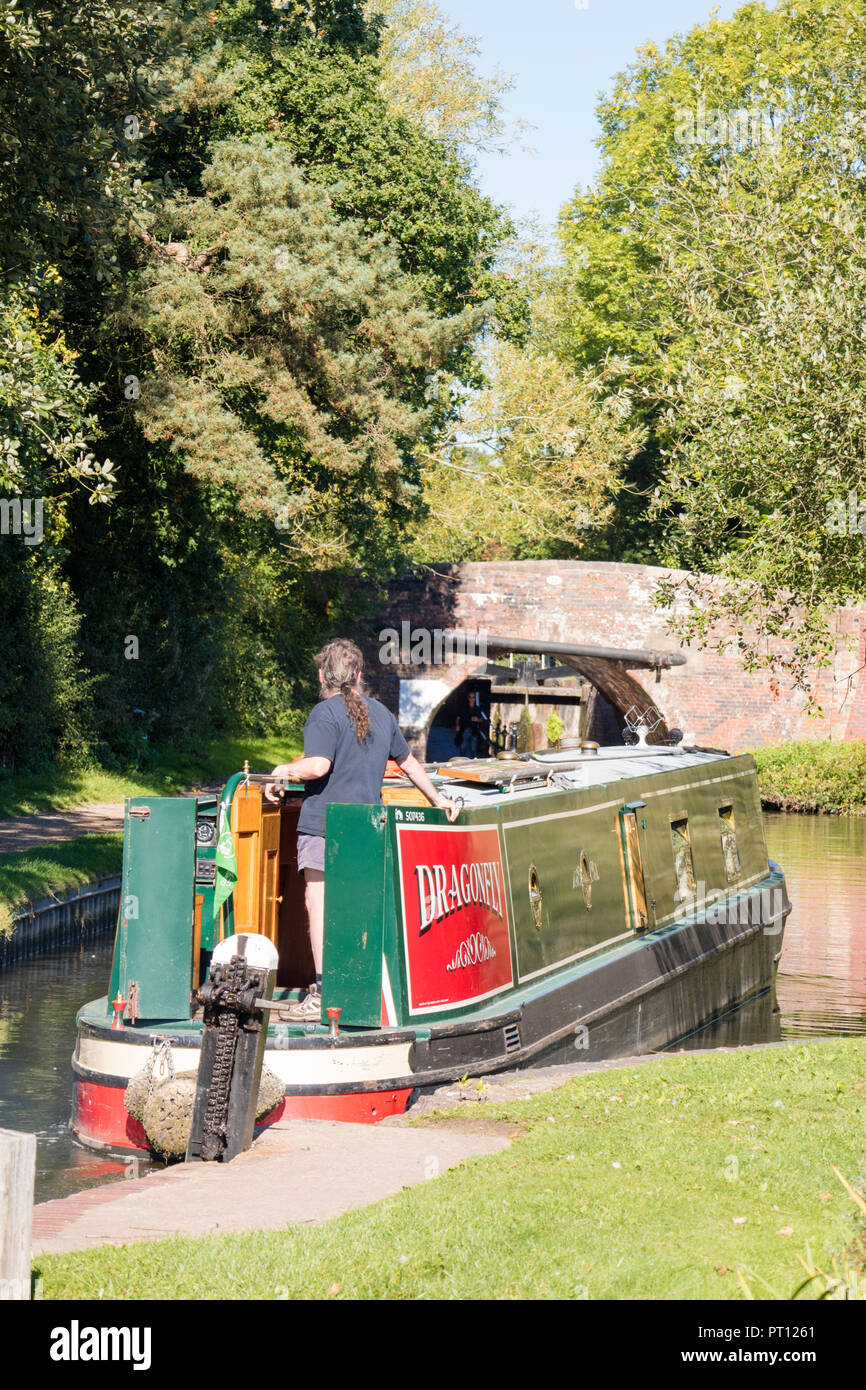 Stratford Upon Avon Canal à Kingwood Junction, Lapworth, Warwickshire, England, UK Banque D'Images