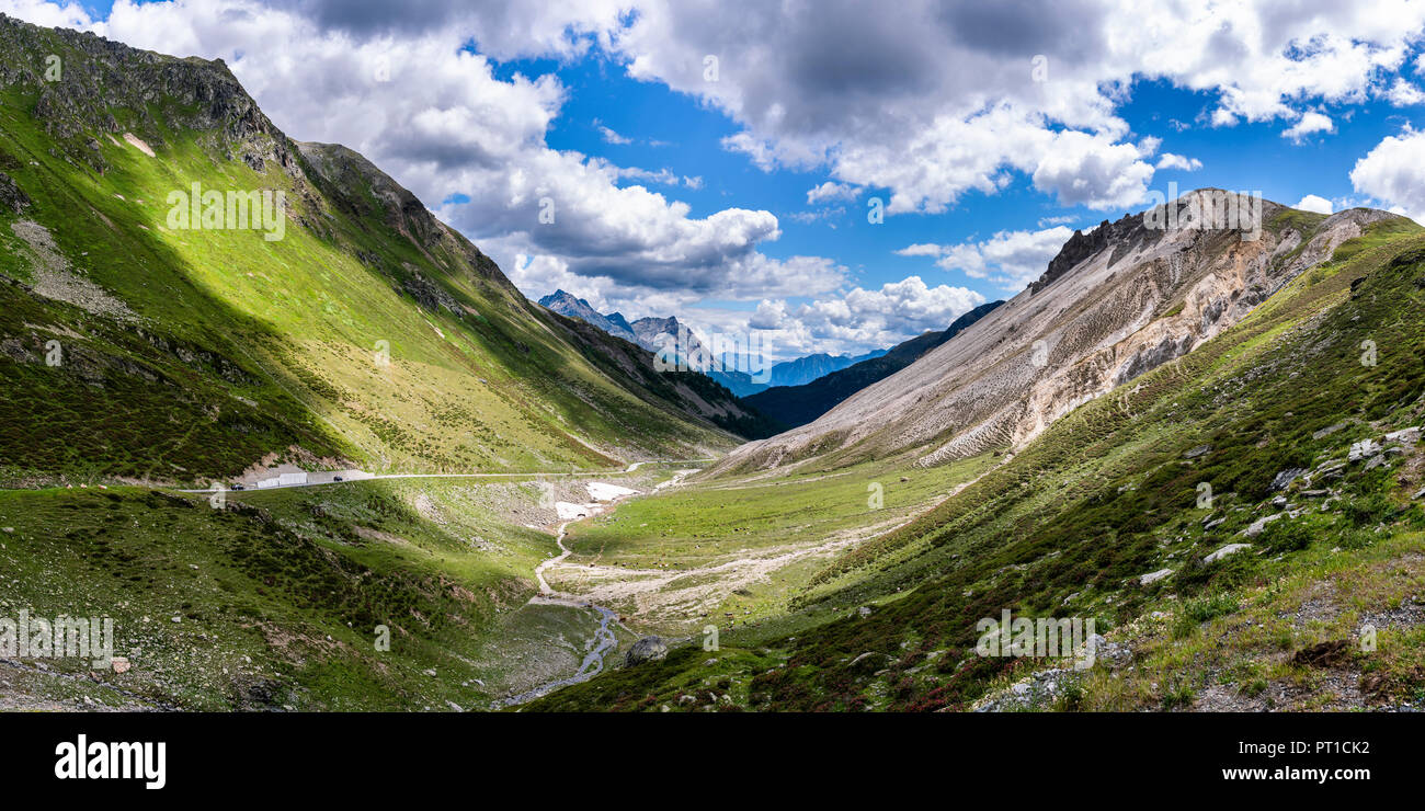 La Suisse, Alpes Livigno, Graubuenden Canton, vue de Livigno Col Banque D'Images