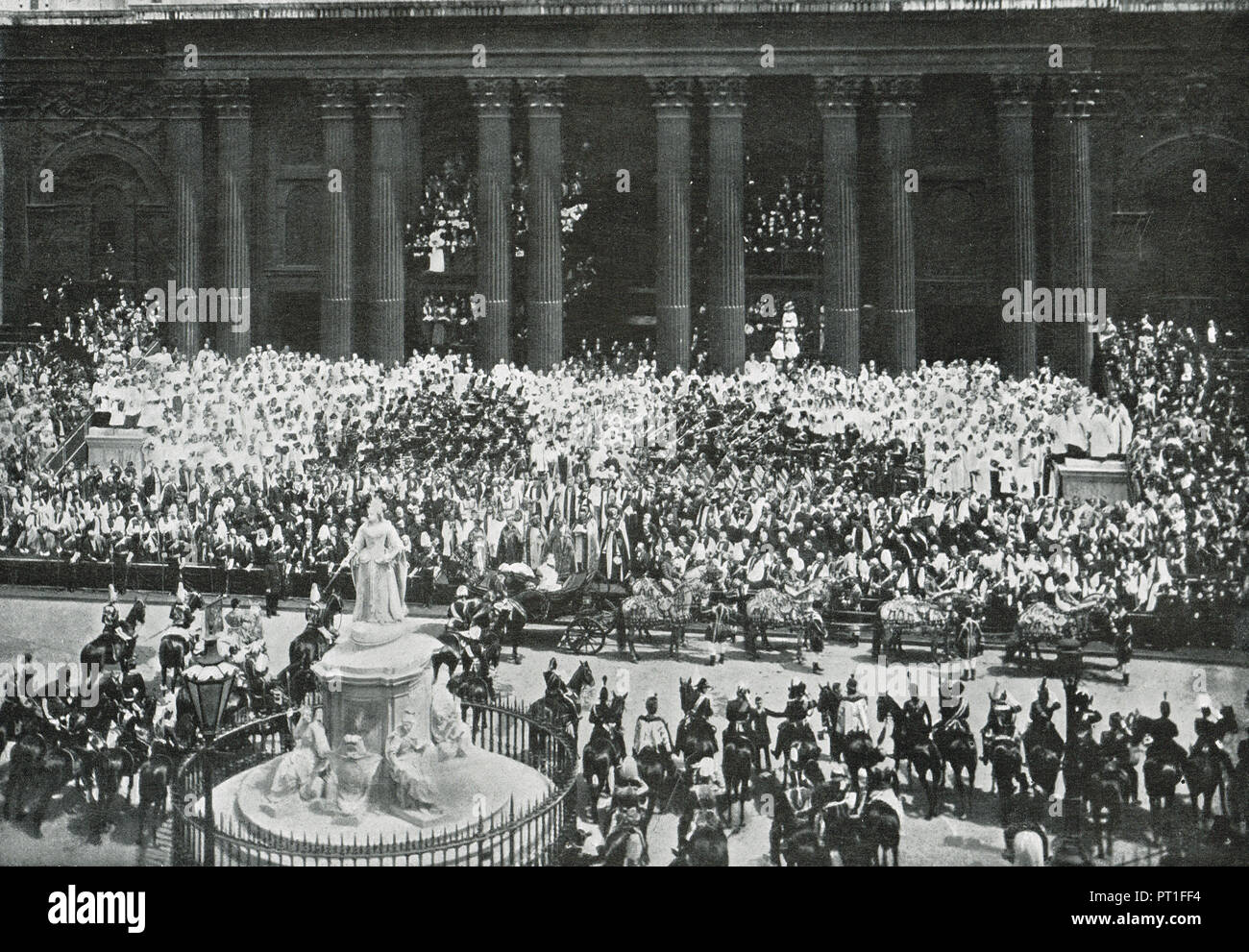 Jubilé de diamant de la reine Victoria, le 22 juin 1897. La cérémonie d'action de grâces au St Paul's, Londres, Angleterre Banque D'Images