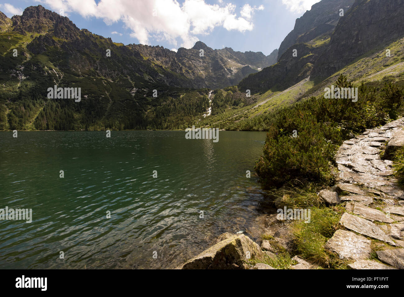 La Pologne, Hautes Tatras, Tatra, Parc National des Tatras, Morskie Oko Banque D'Images