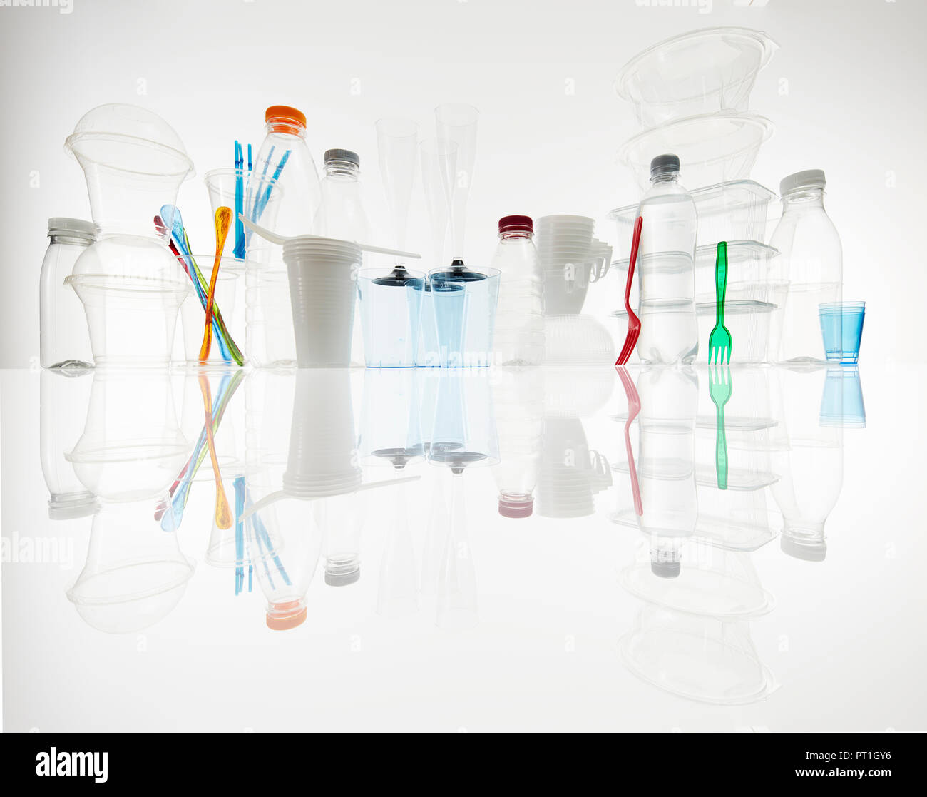 Divers emballages en plastique Banque D'Images
