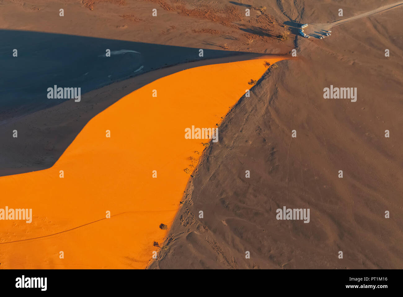 L'Afrique, la Namibie, le désert de Namib, Namib-Naukluft National Park, vue aérienne du désert dune 45 Banque D'Images