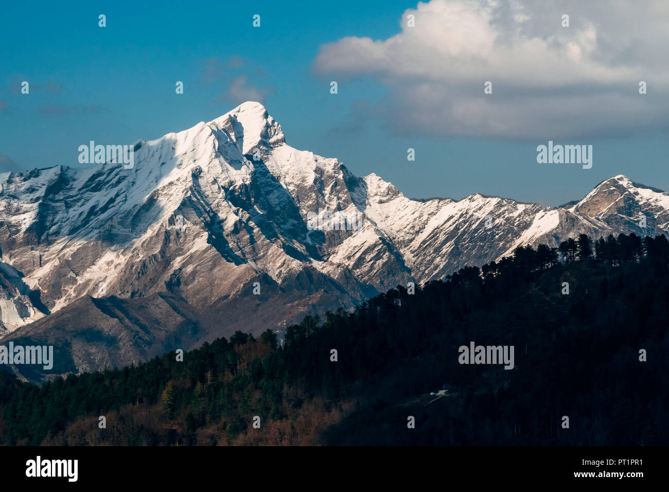 Mont Sagro, Alpes Apuanes, Toscane, Italie Banque D'Images