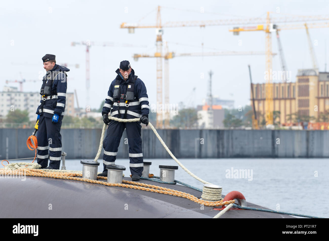Gdynia, Pologne. 05Th Oct, 2018. Type de sous-marin allemand U-31 212A (S181) de la Deutsche Marine (Marine Allemande) sont arrivés au port de Gdynia, Pologne. 5 octobre 2018 © Wojciech Strozyk / Alamy Live News Crédit : Wojciech Stróżyk/Alamy Live News Banque D'Images