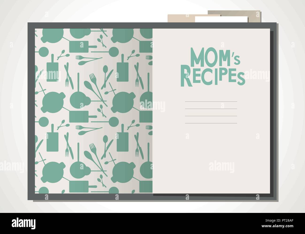Couverture du livre de recettes Banque d'images vectorielles - Alamy