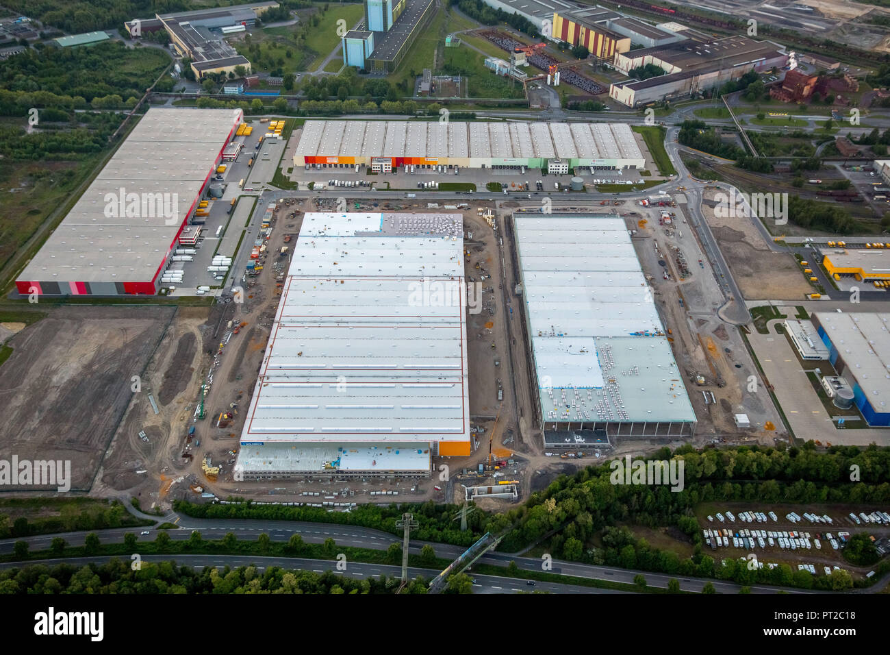 La logistique d'Amazon, nouvelle salle en s'appuyant sur le domaine de l'Westfalenhütte, commerce internet, entrepôts, entrepôts de distribution, Dortmund, Ruhr, Nordrhein-Westfalen, Germany, Europe Banque D'Images