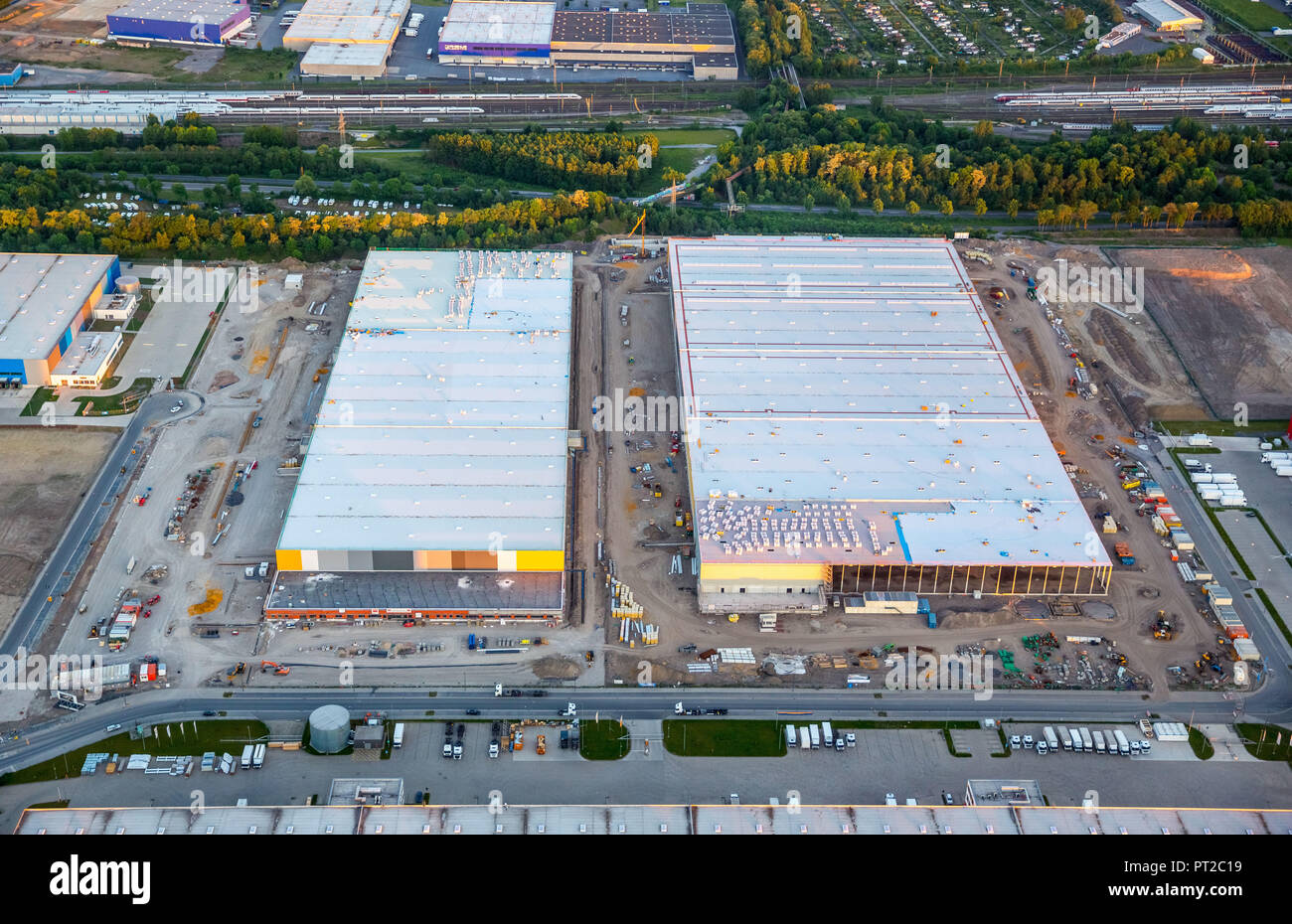 La logistique d'Amazon, nouvelle salle en s'appuyant sur le domaine de l'Westfalenhütte, commerce internet, entrepôts, entrepôts de distribution, Dortmund, Ruhr, Nordrhein-Westfalen, Germany, Europe Banque D'Images