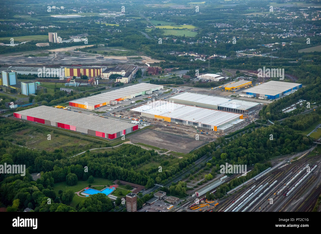 La logistique d'Amazon, nouvelle salle en s'appuyant sur le domaine de l'Westfalenhütte, commerce internet, entrepôts, entrepôts de distribution, Dortmund, Ruhr, Nordrhein-Westfalen, Germany, Europe Banque D'Images