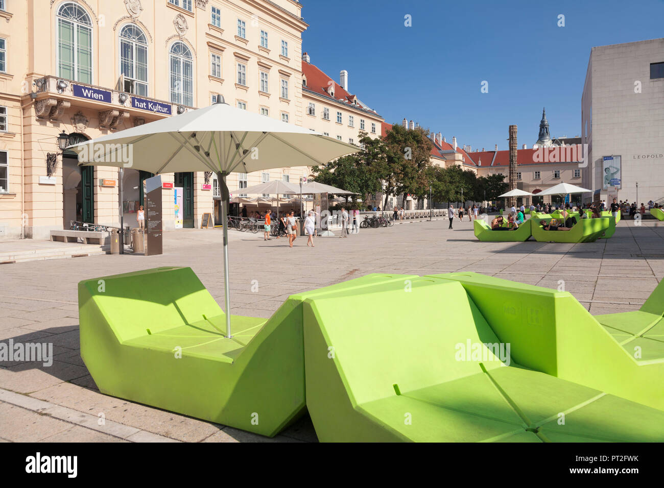 MuseumsQuartier, Vienne, Autriche Banque D'Images