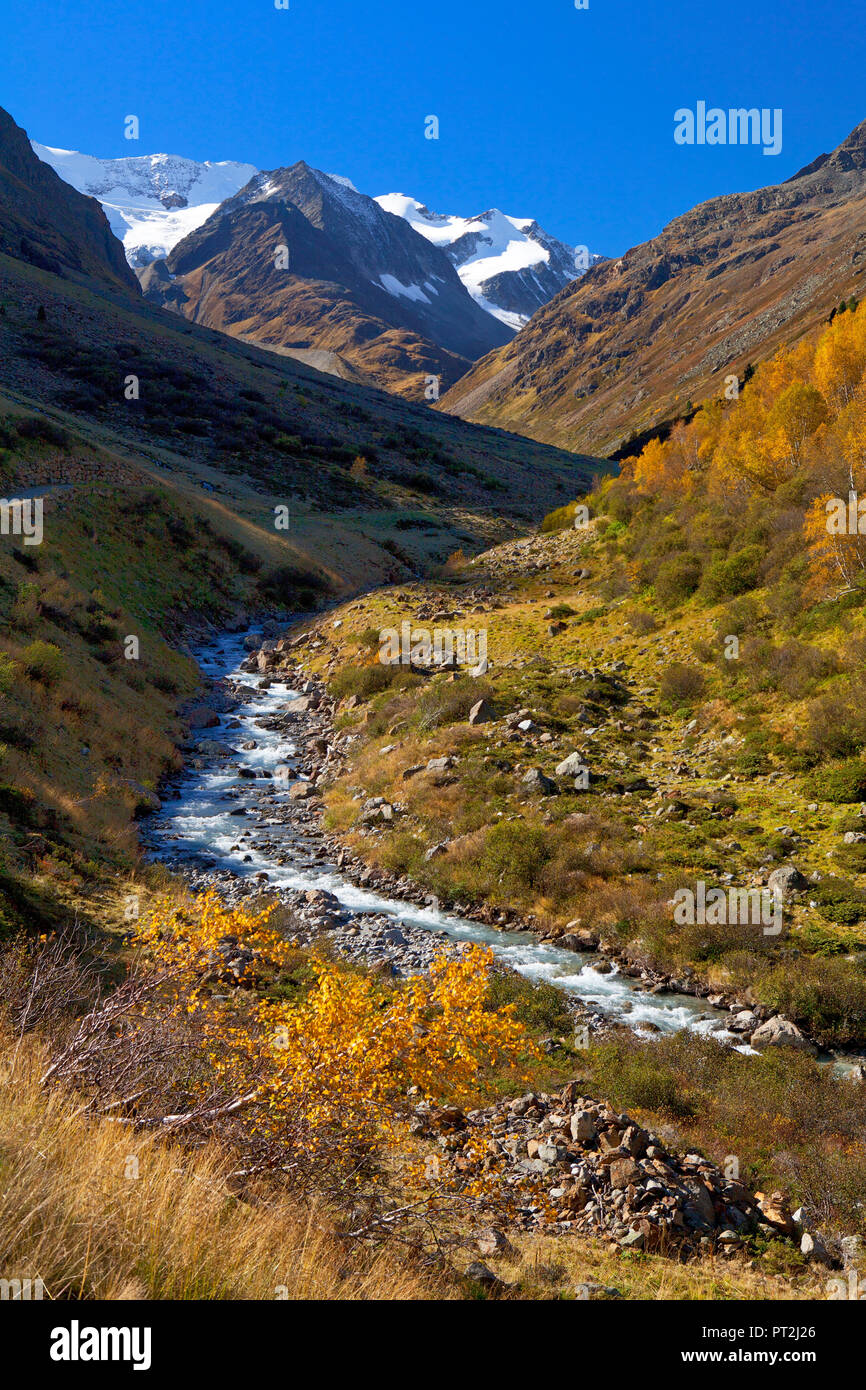 Autriche, Tyrol, Pitztal, l'automne dans le Taschachtal Banque D'Images