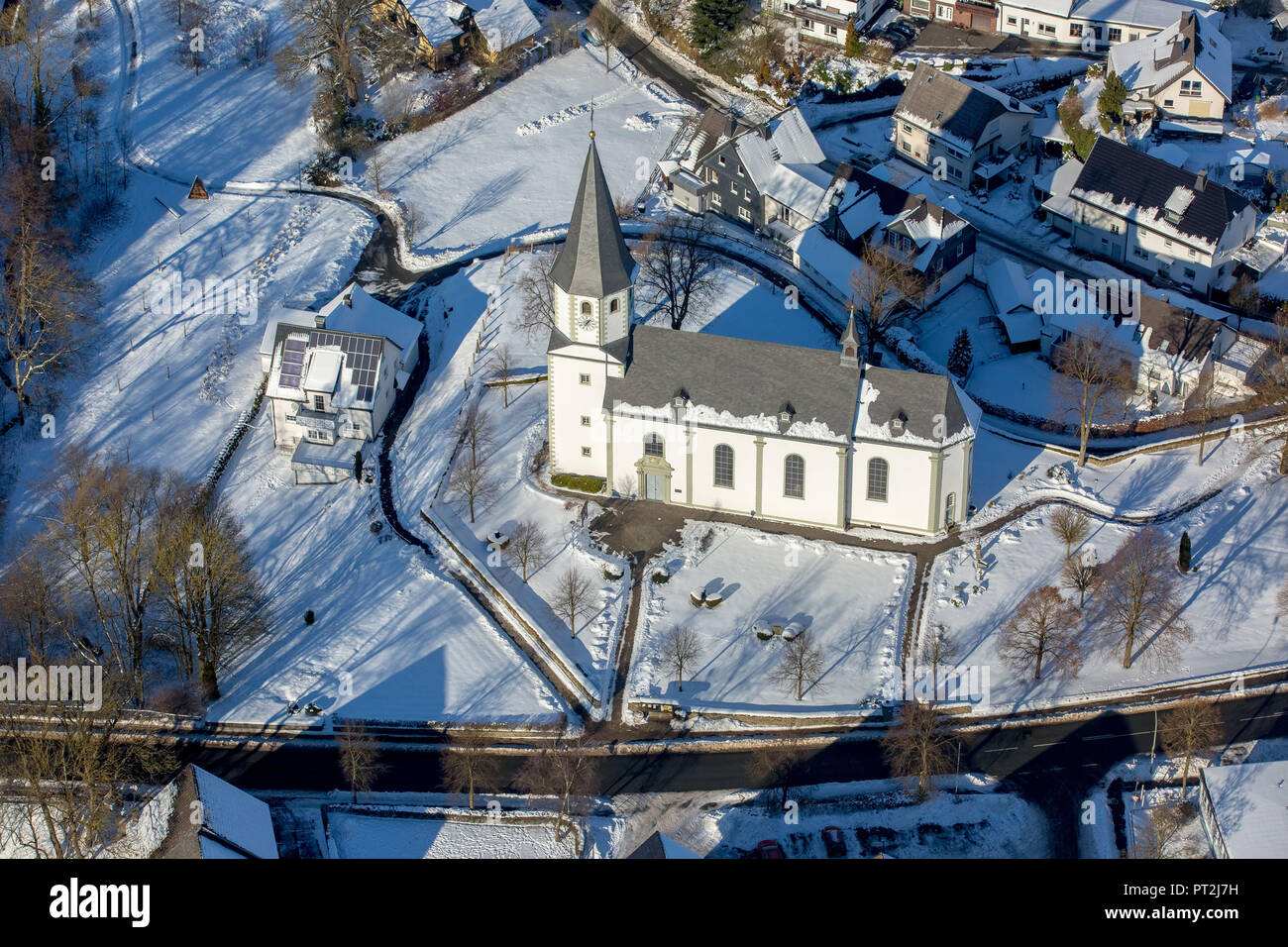 L'église Saint-Laurent, Église Scharfenberg, Brilon, Sauerland Banque D'Images