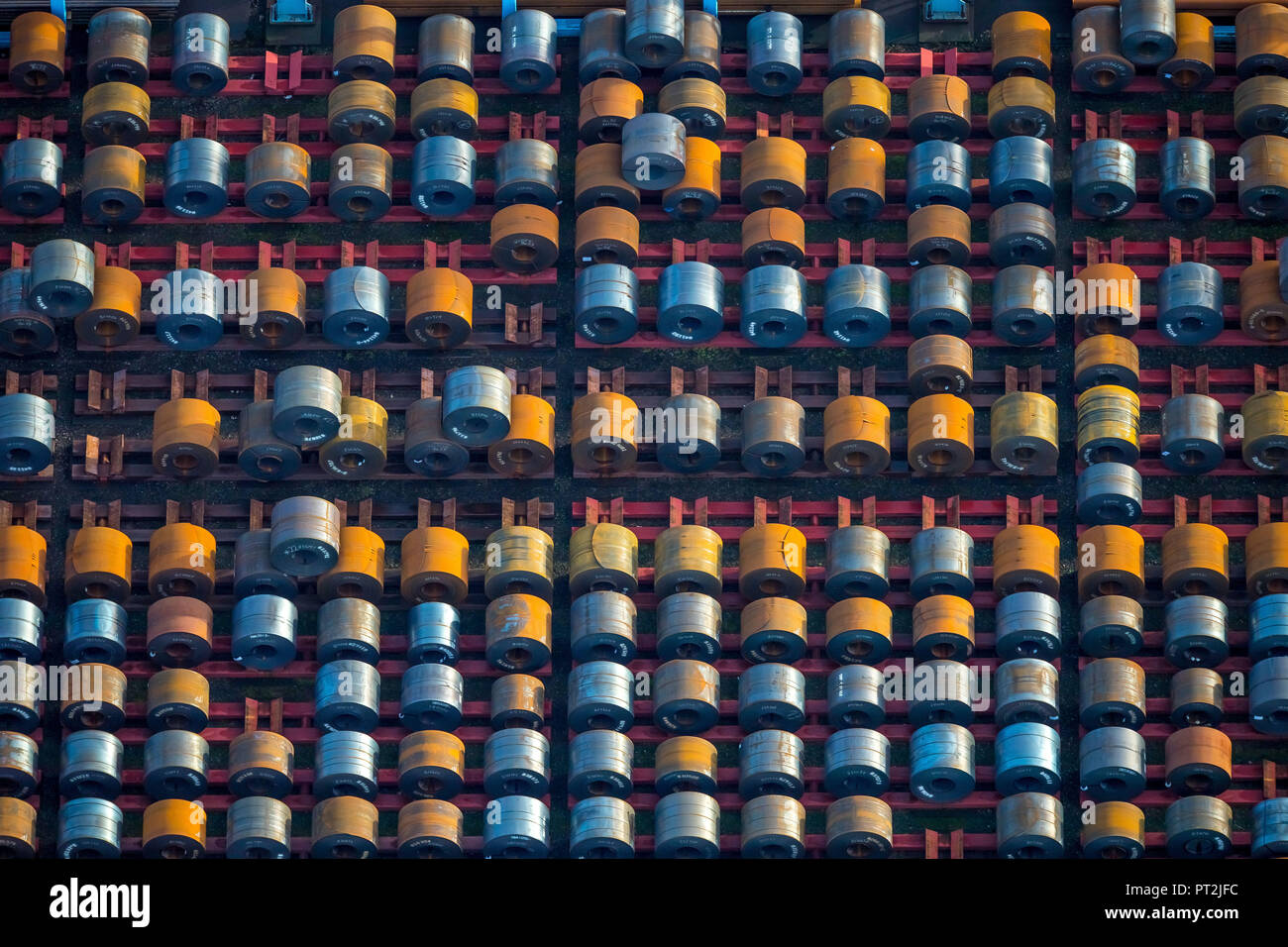 Salzgitter Mannesmann Precision GmbH, usine de Hamm, en bobines, en tôle d'acier, parc industriel, zone industrielle Schmiedingstraße, Hamm, Ruhr, Rhénanie du Nord-Westphalie, Allemagne Banque D'Images