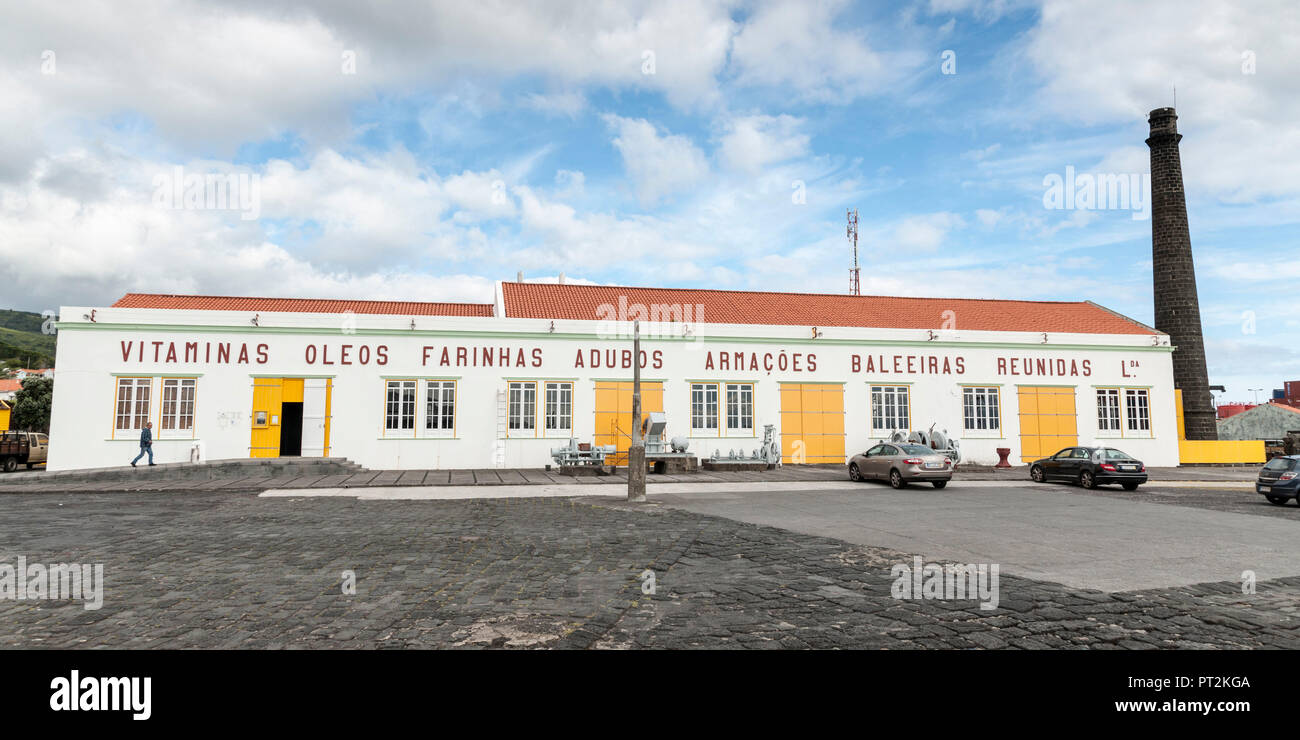 Whaling Museum et l'ancienne usine de Sao Roque do Pico Banque D'Images
